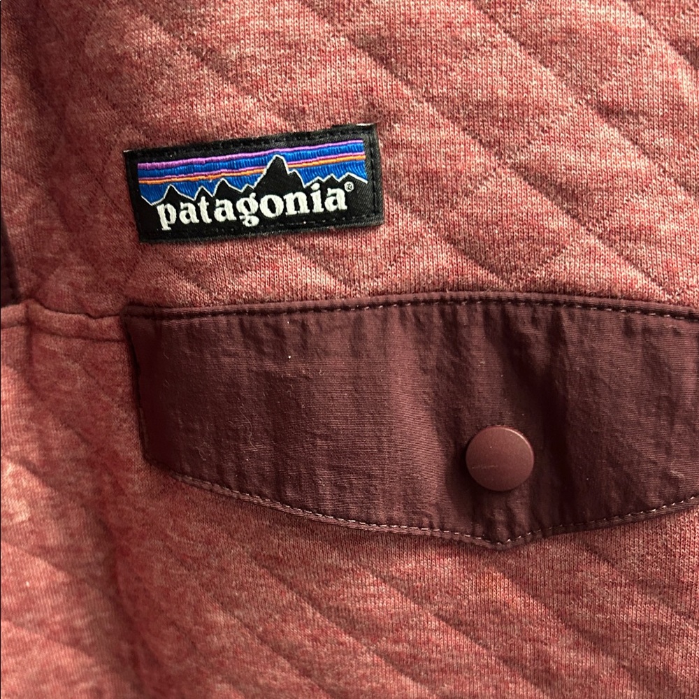 Patagonia Quilted Pullover in Brick Red - Picture 2 of 11